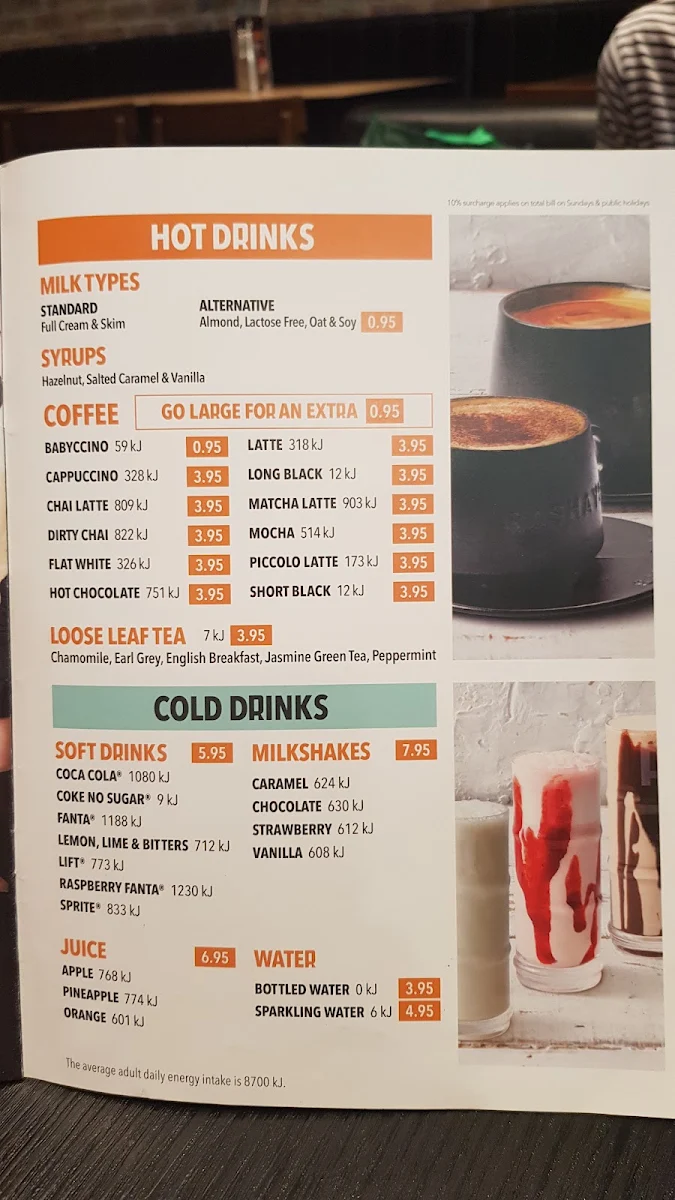 Menu, RASHAYS - Rhodes