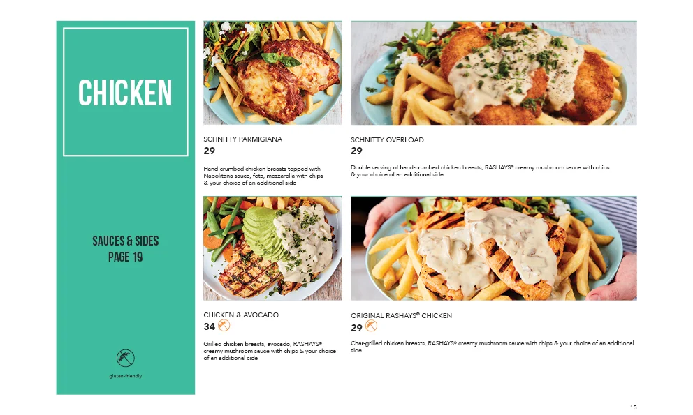 Menu, RASHAYS - Rhodes