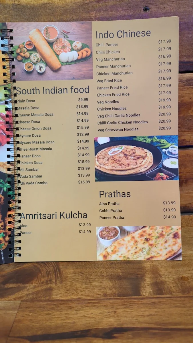 Menu, Naan House Indian restaurant