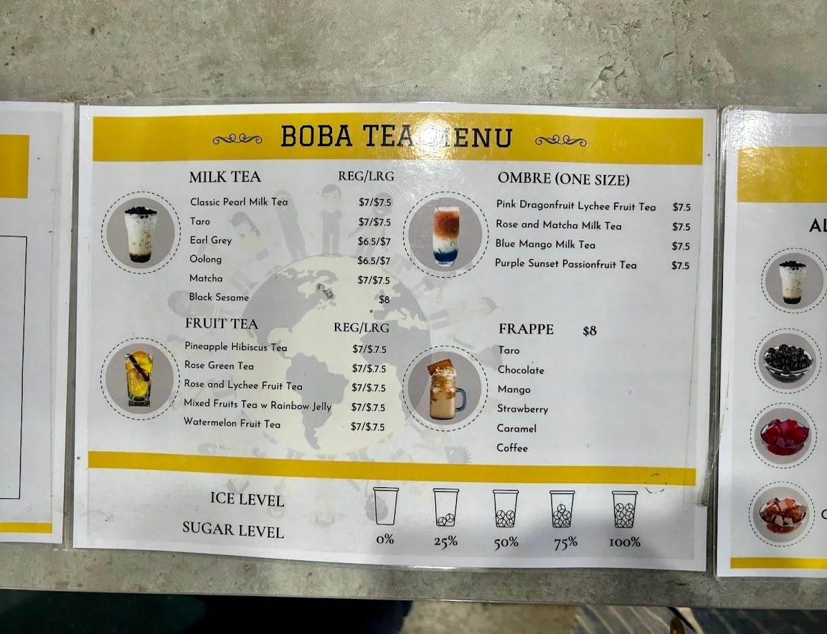 Menu, Sunnybank Social