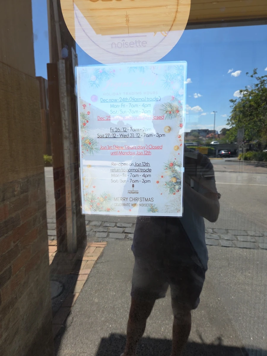Menu, Noisette Kew