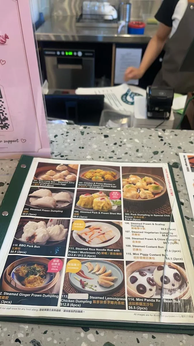 Menu, Angie's Dumpling Bar Chirnside Park