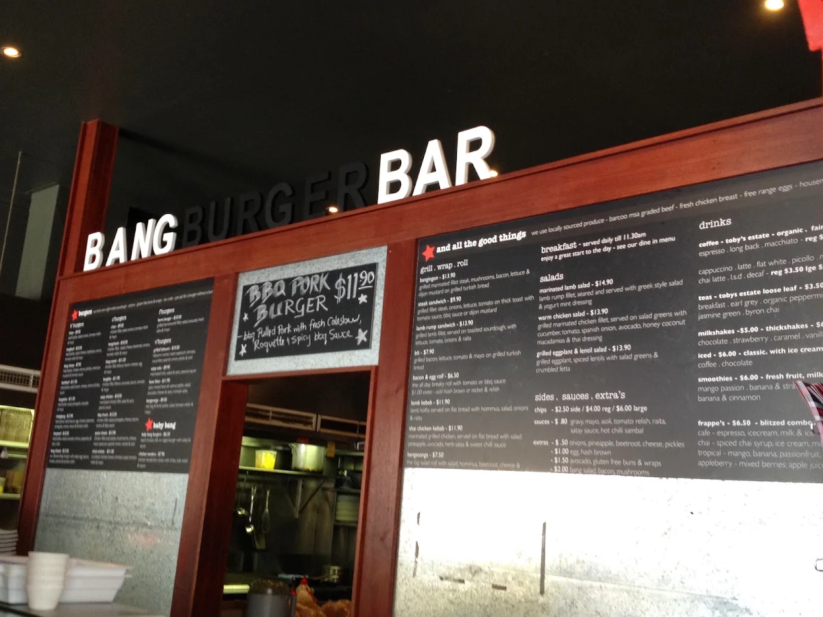 Menu, BANGBURGERBAR