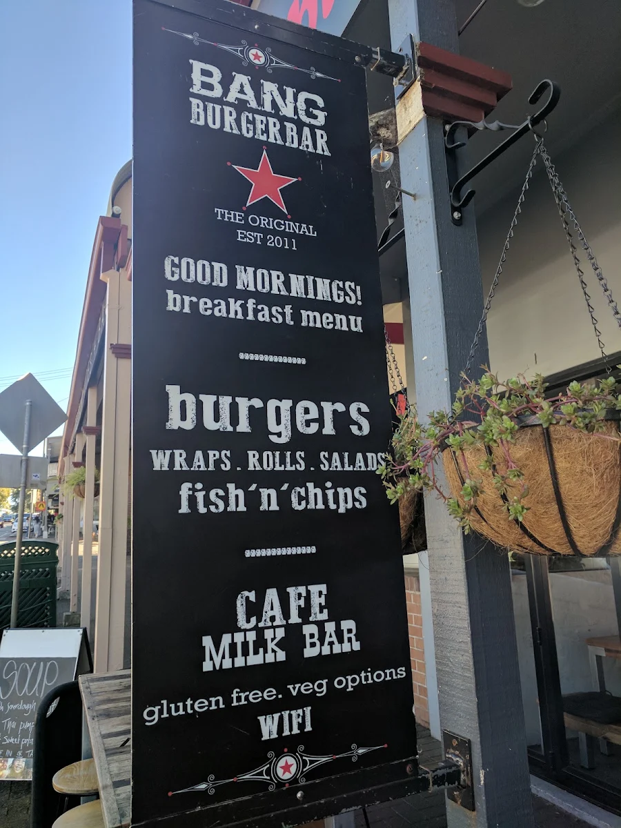 Menu, BANGBURGERBAR