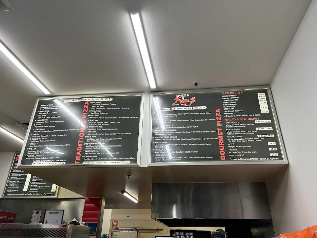Menu, Pizza Kings Wyndham Vale