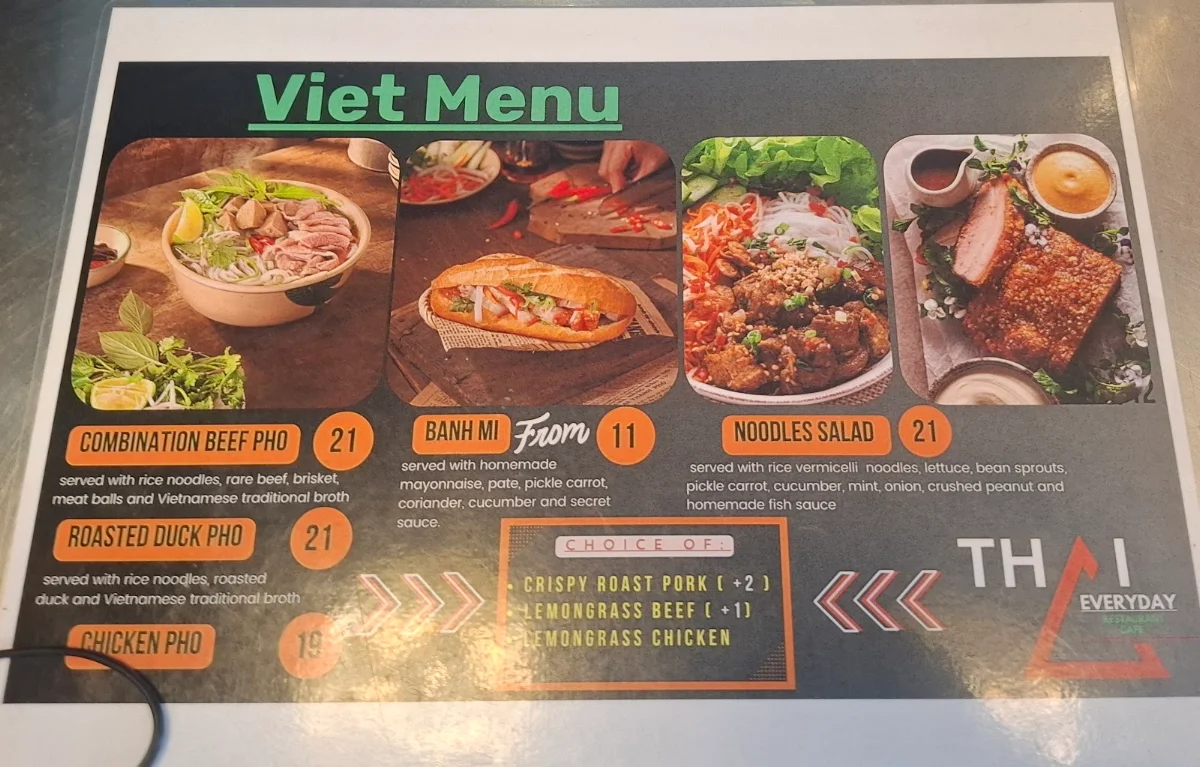 Menu, THAI EVERYDAY