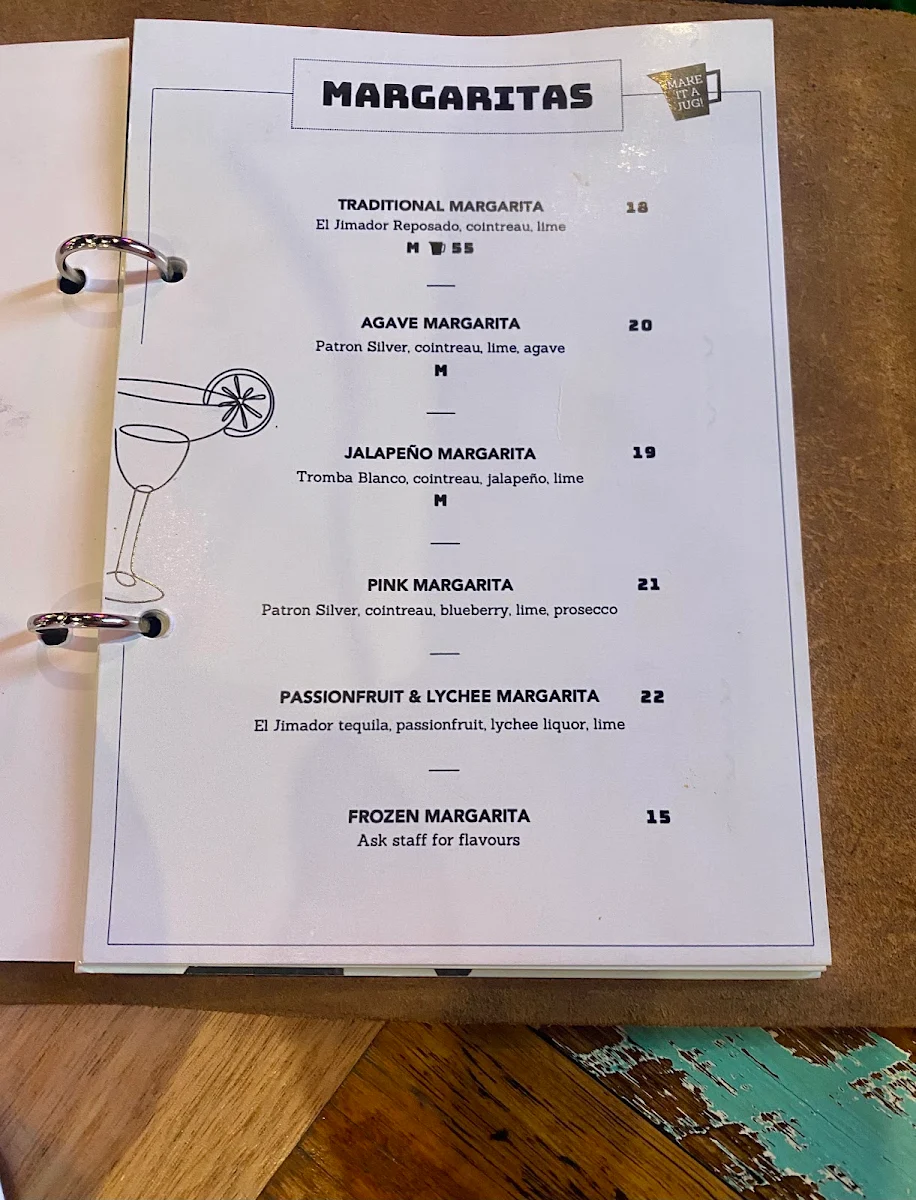 Menu, La Cabra Mexican Carlton
