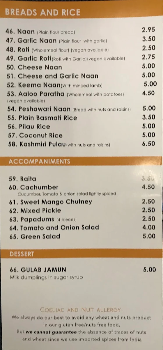Menu, Base Camp
