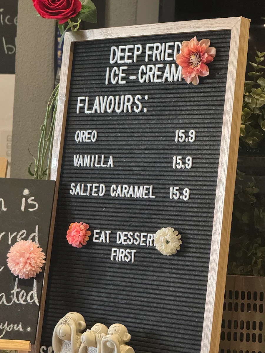 Menu, Sugar & Spice Thai