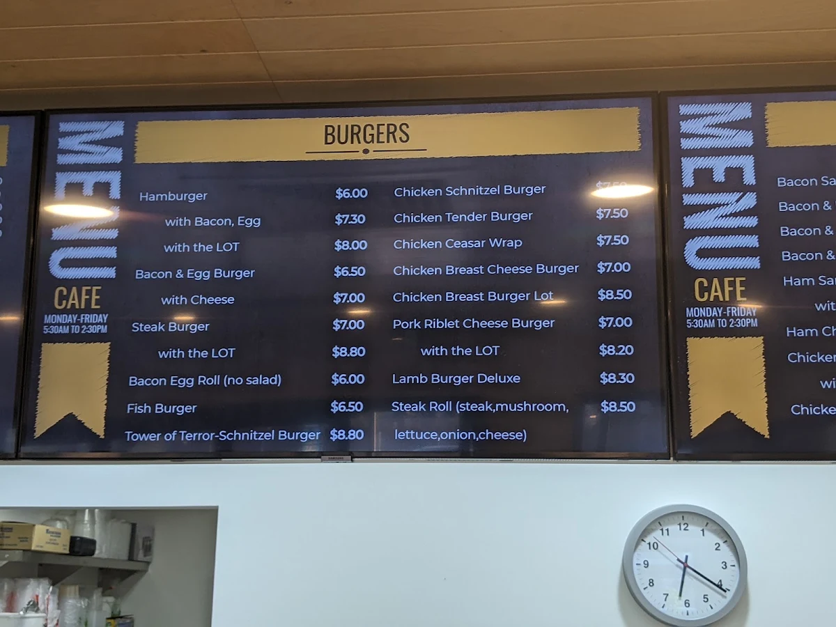 Menu, Rocklea Central Cafe & Takeaway