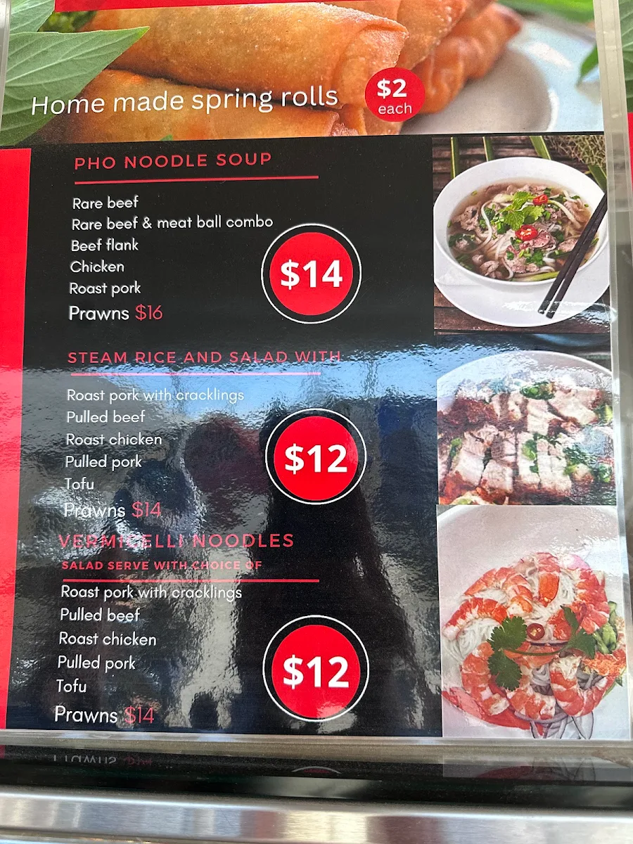 Menu, Great Ocean Rolls