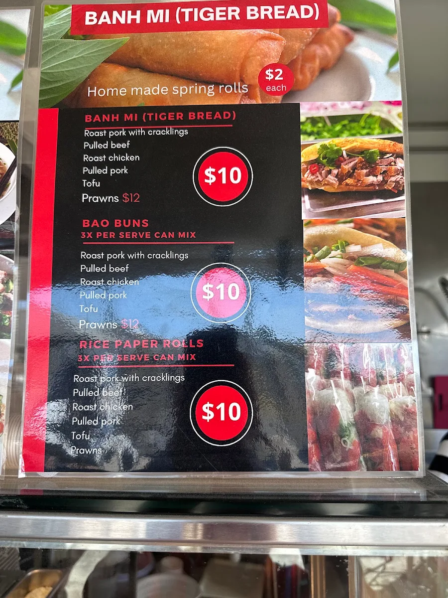Menu, Great Ocean Rolls