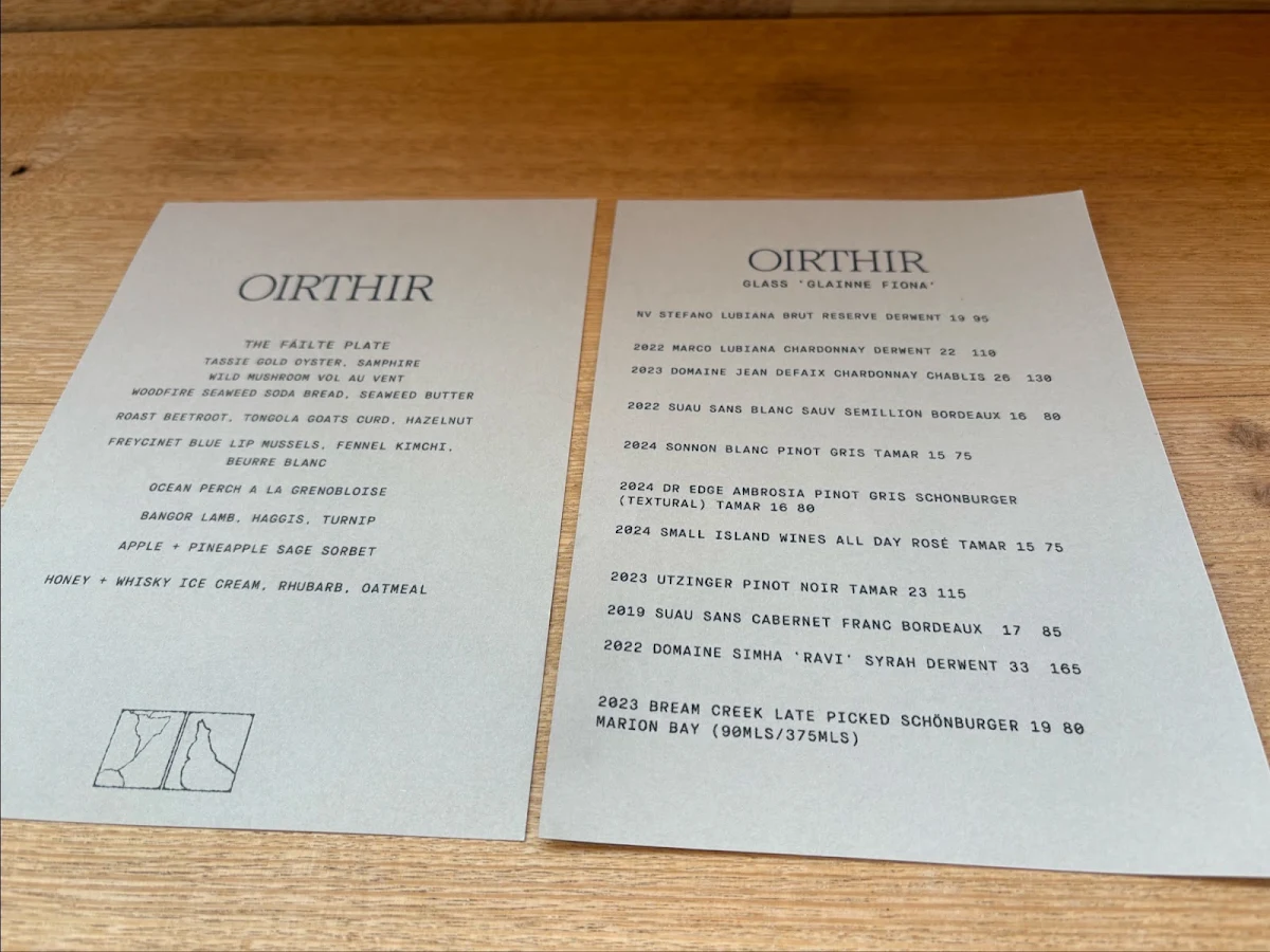 Menu, OIRTHIR