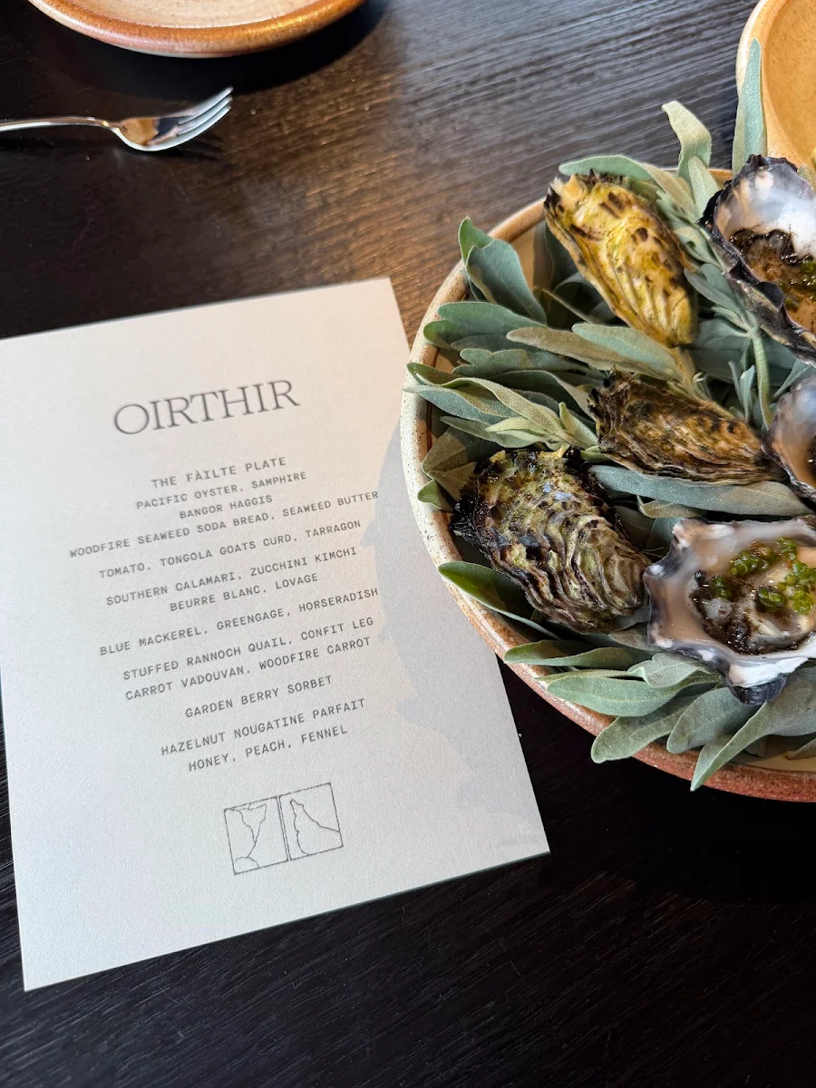 Menu, OIRTHIR