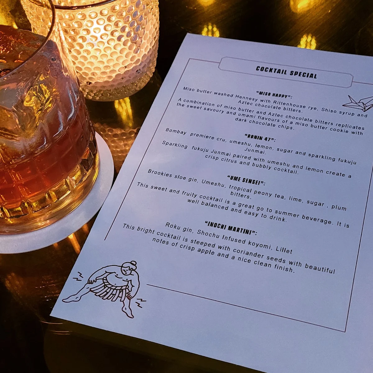 Menu, The Boom Boom Room