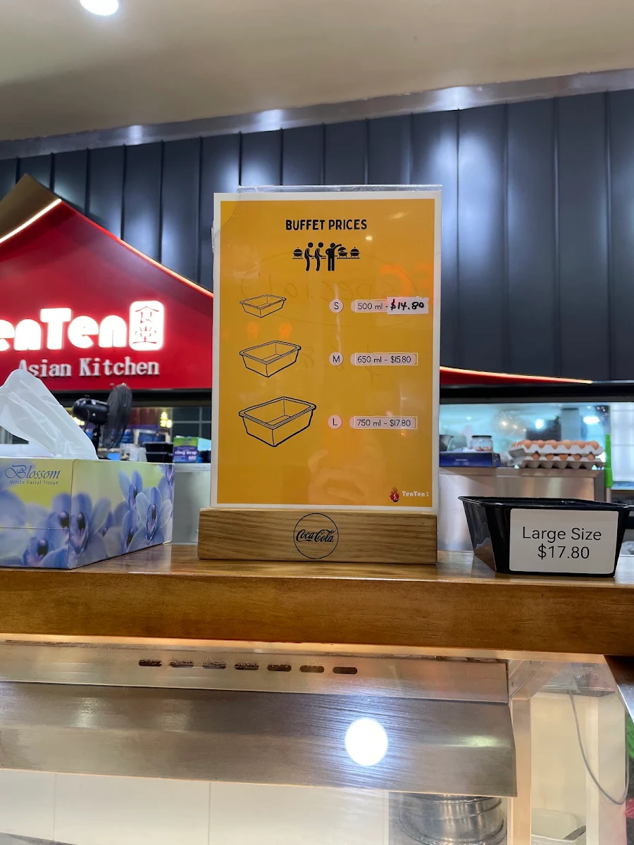 Menu, TenTen Asian kitchen