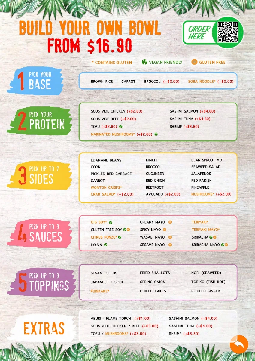Menu, Pohkay