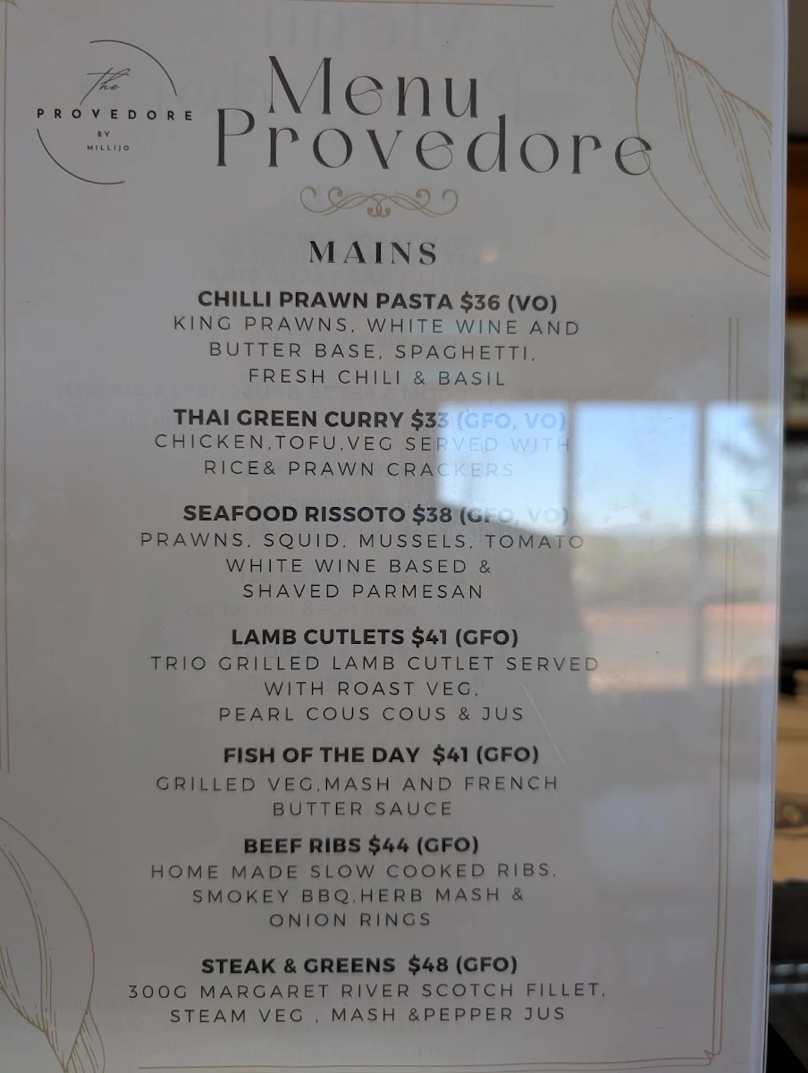 Menu, Provedore By Millijo