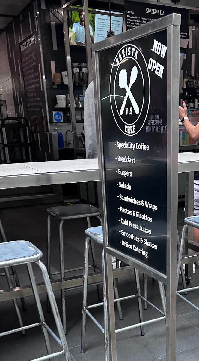 Menu, Barista v.s Chef