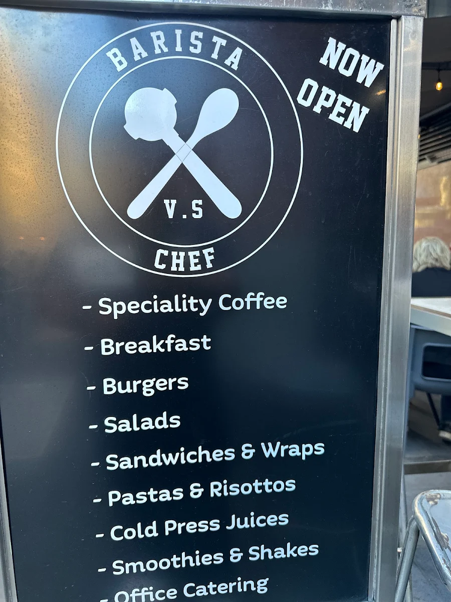 Menu, Barista v.s Chef