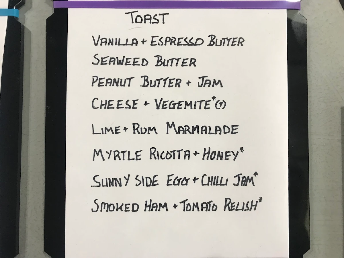 Menu, The Woolshed