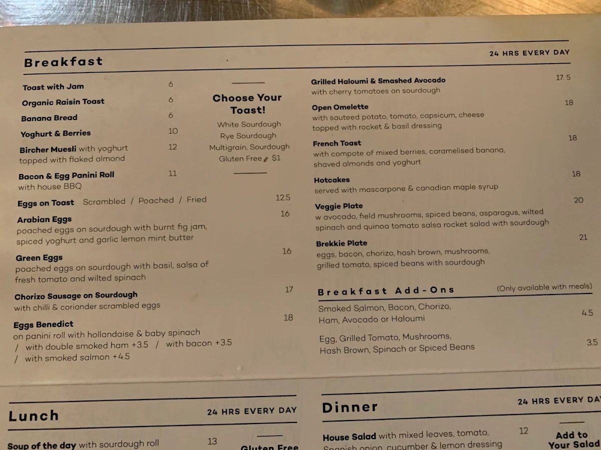 Menu, Maisys - Restaurant & Cafe