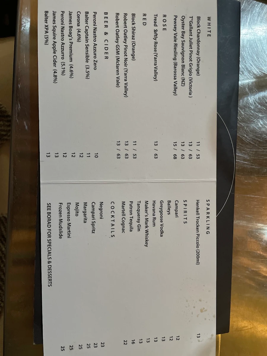 Menu, Maisys - Restaurant & Cafe