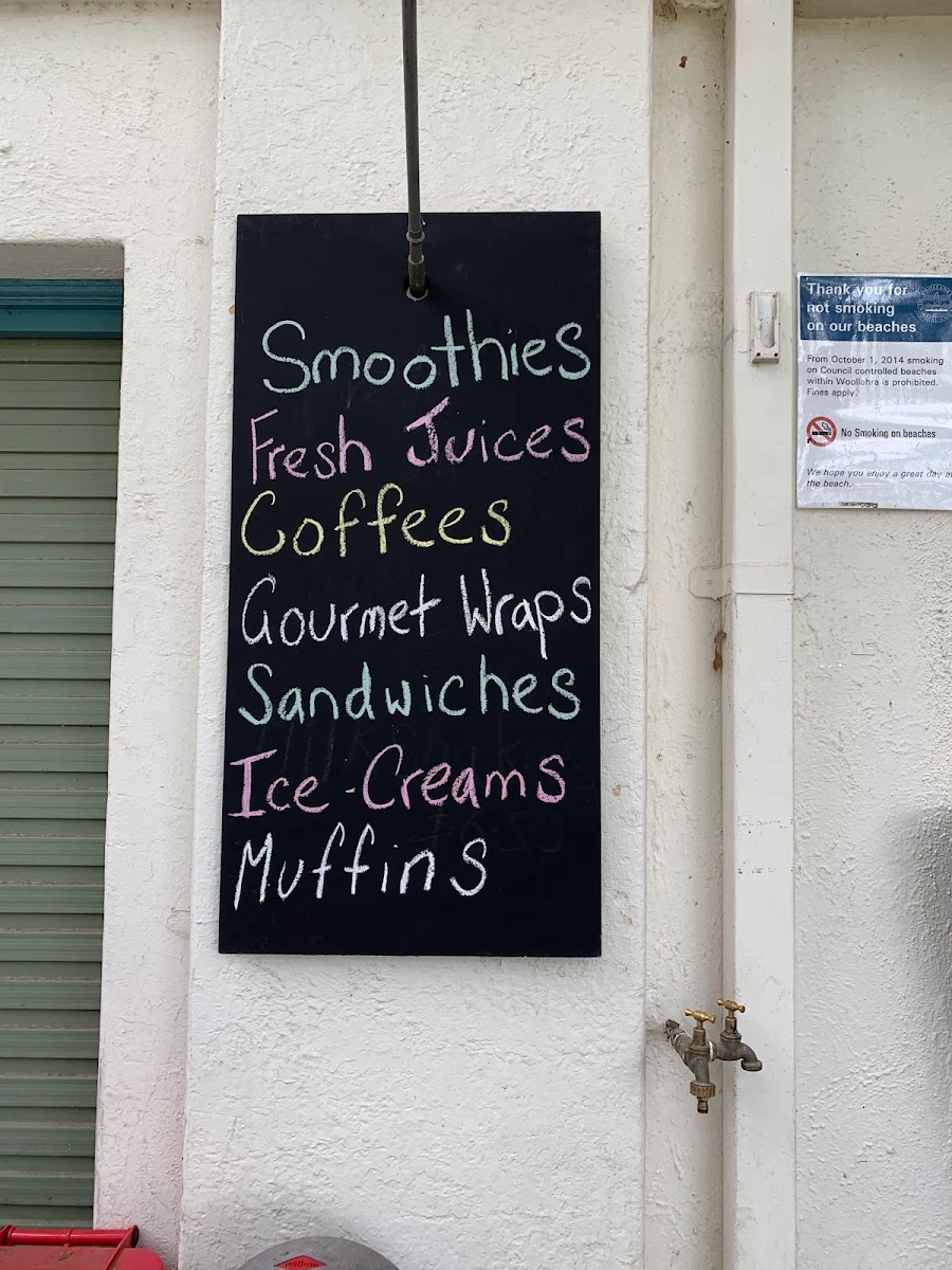 Menu, Parsley Bay Cafe Kiosk