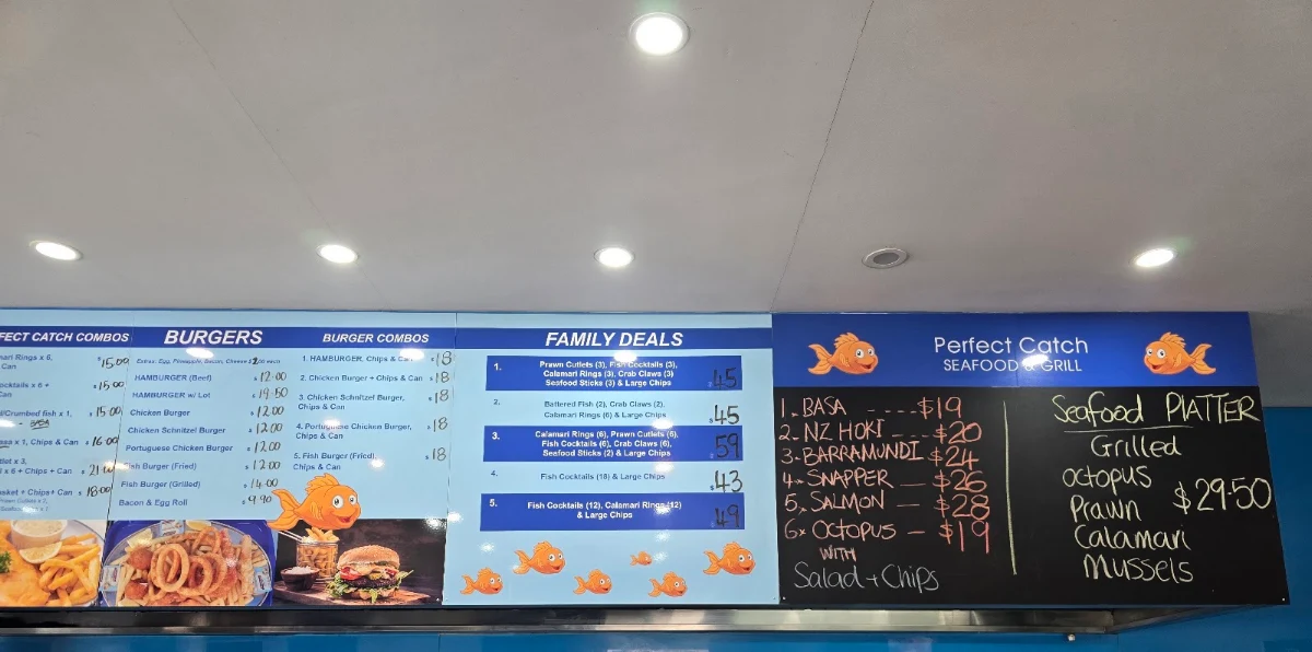 Menu, Perfect Catch Casula