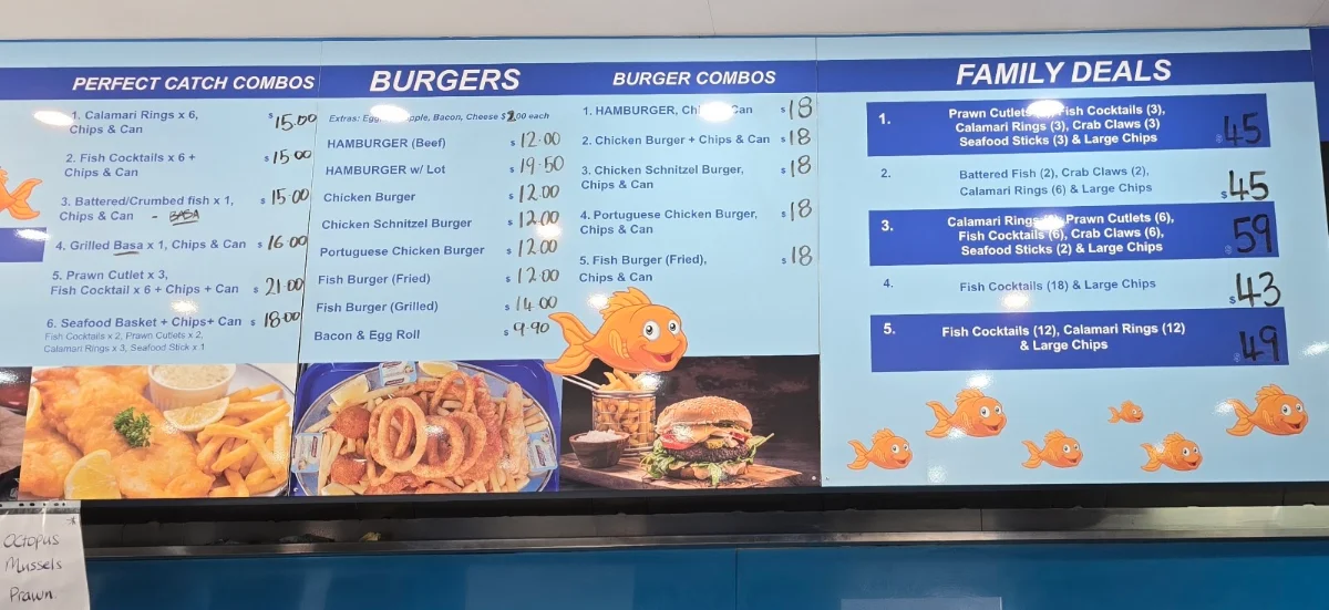 Menu, Perfect Catch Casula