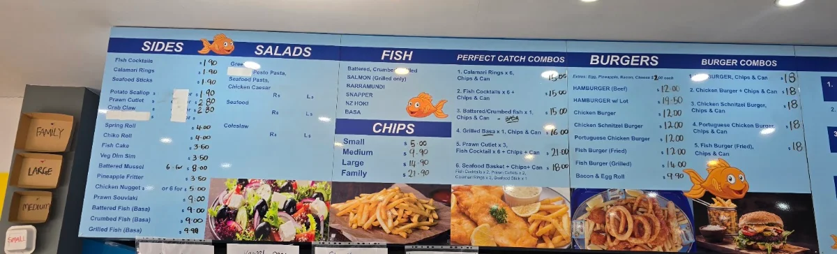 Menu, Perfect Catch Casula