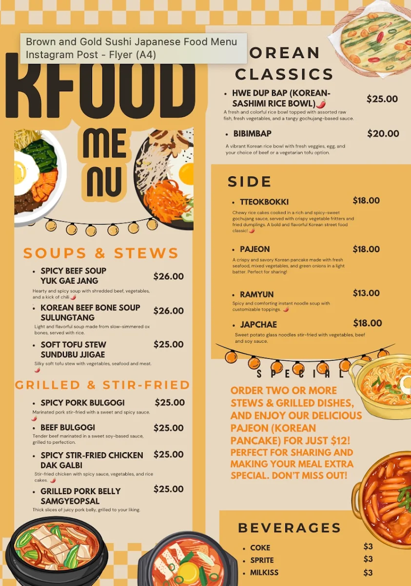 Menu, Sushimon