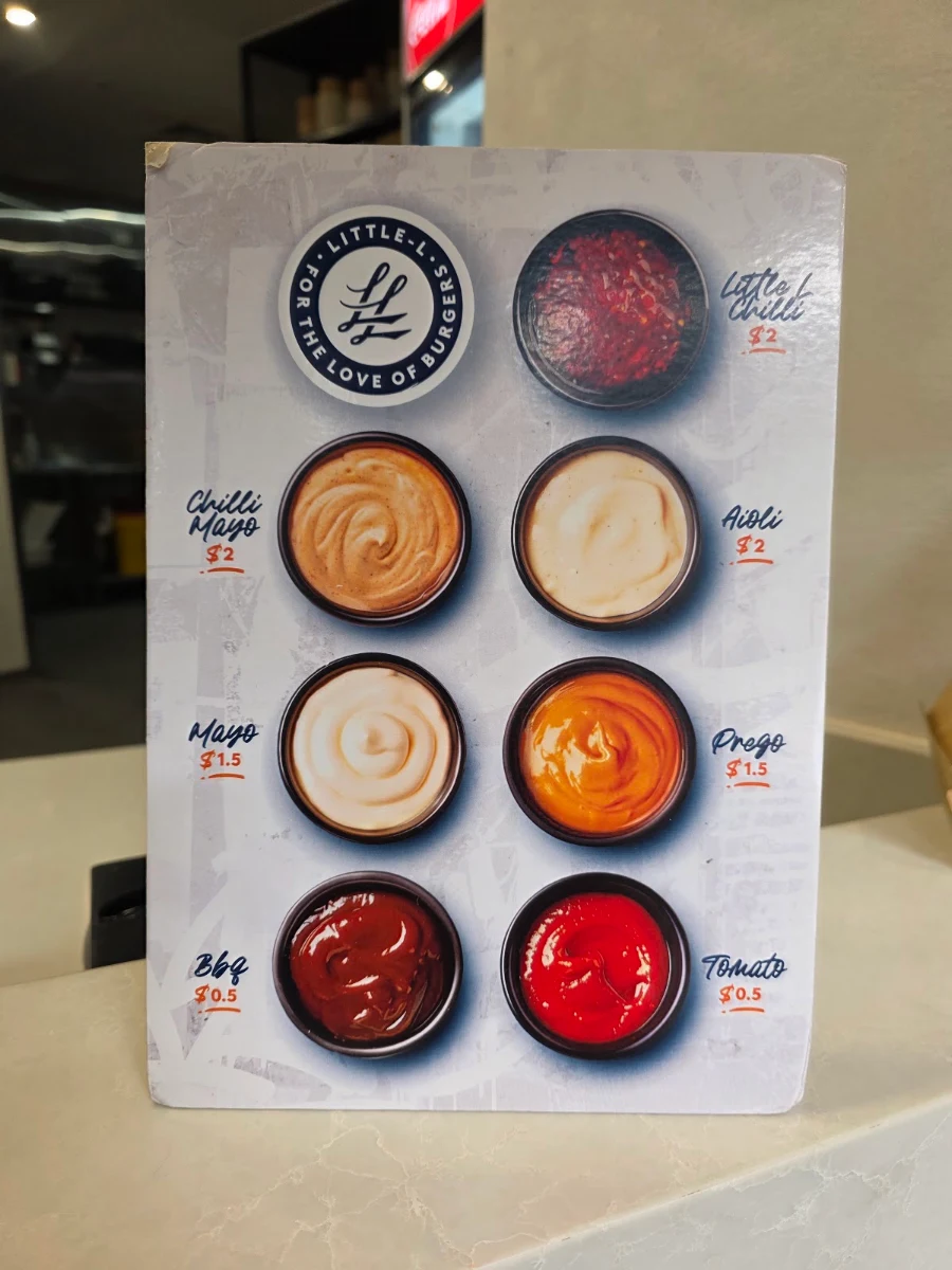 Menu, Little L Burgers