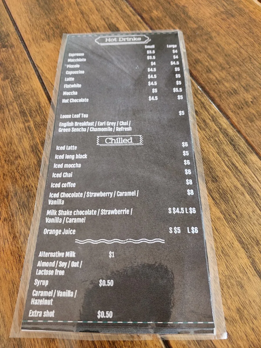 Menu, Forage Kitchen & Coffee Bar