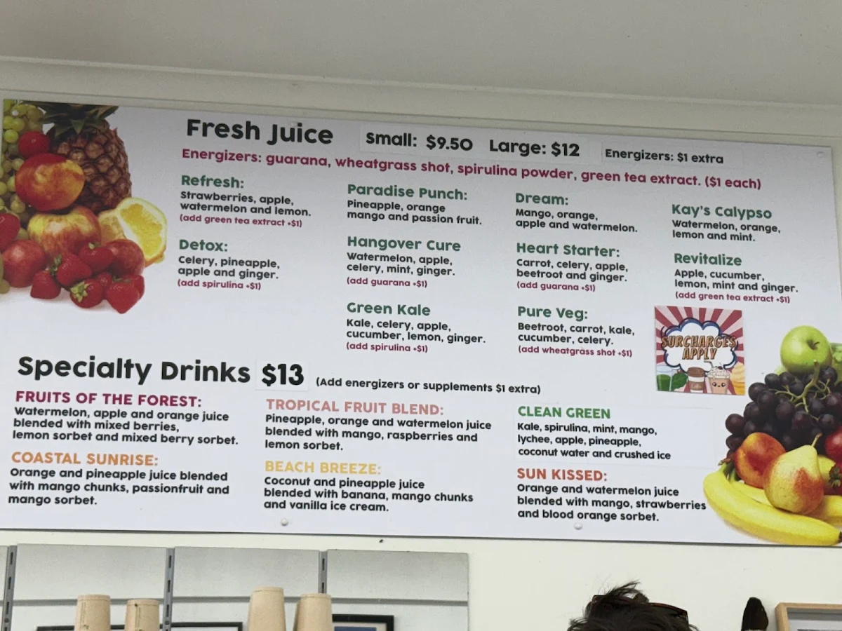 Menu, Fruits of the Forest