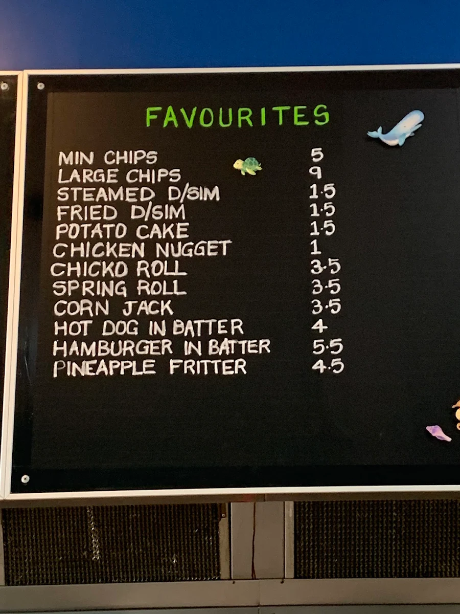 Menu, King George's Seafood & Oysters PTY LTD