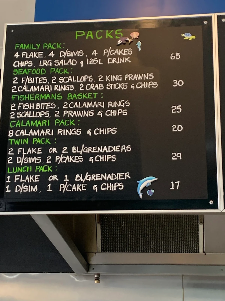 Menu, King George's Seafood & Oysters PTY LTD