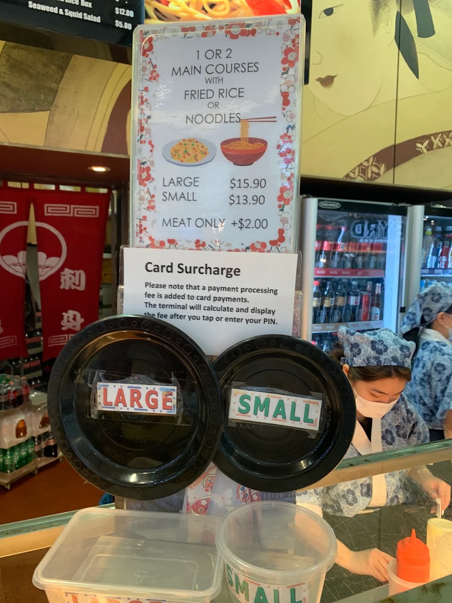 Menu, Tang Tang Sushi