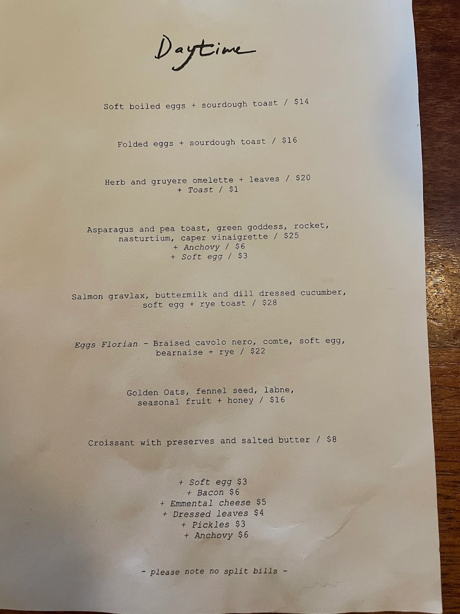 Menu, Florian