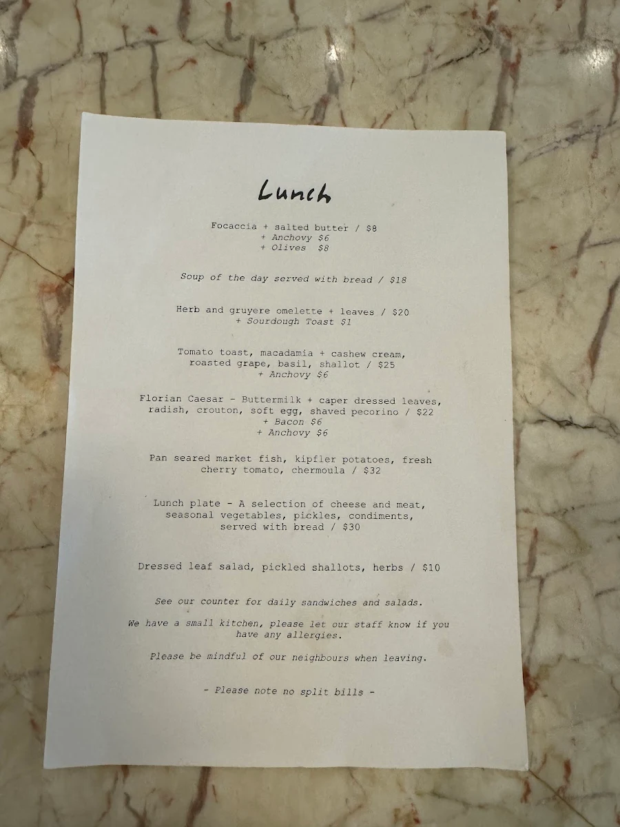 Menu, Florian