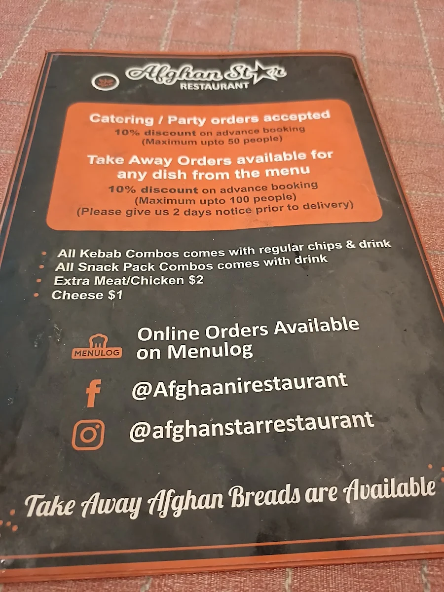 Menu, Afghan Star