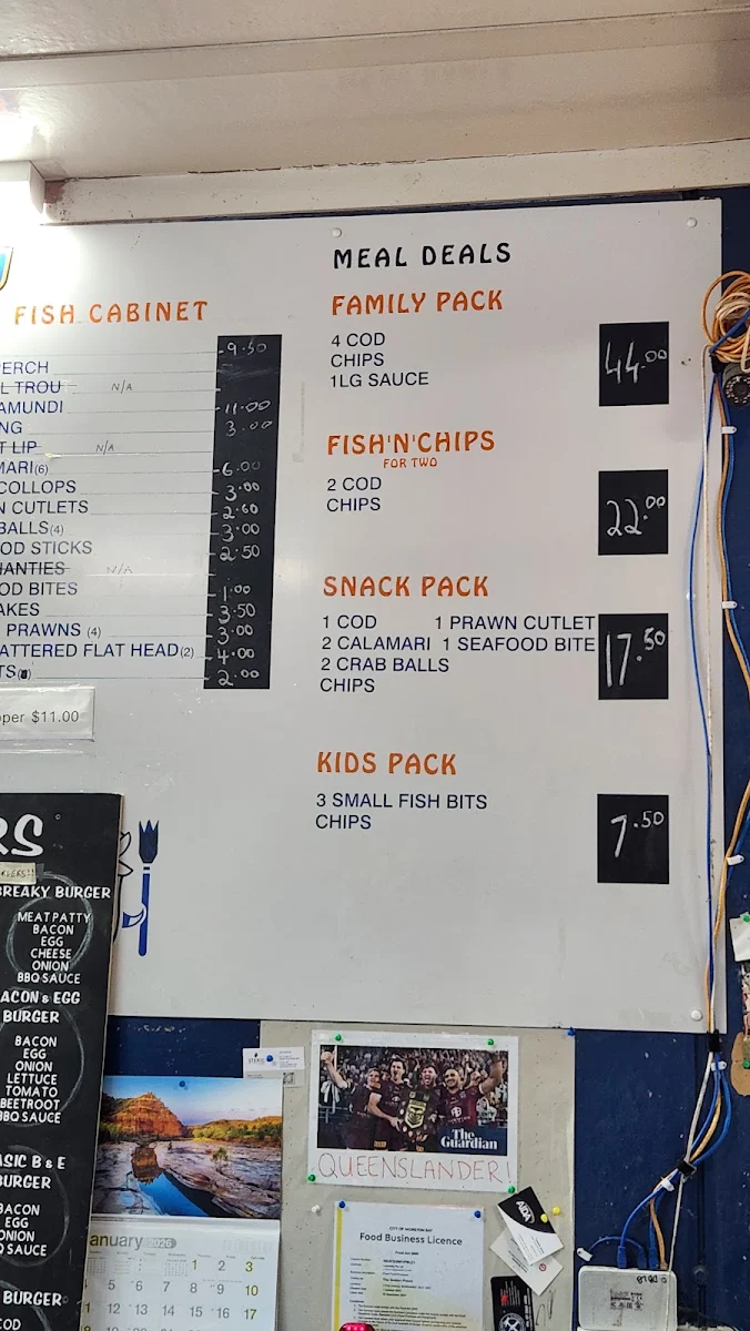 Menu, Golden Prawn Seafood and Takeaway