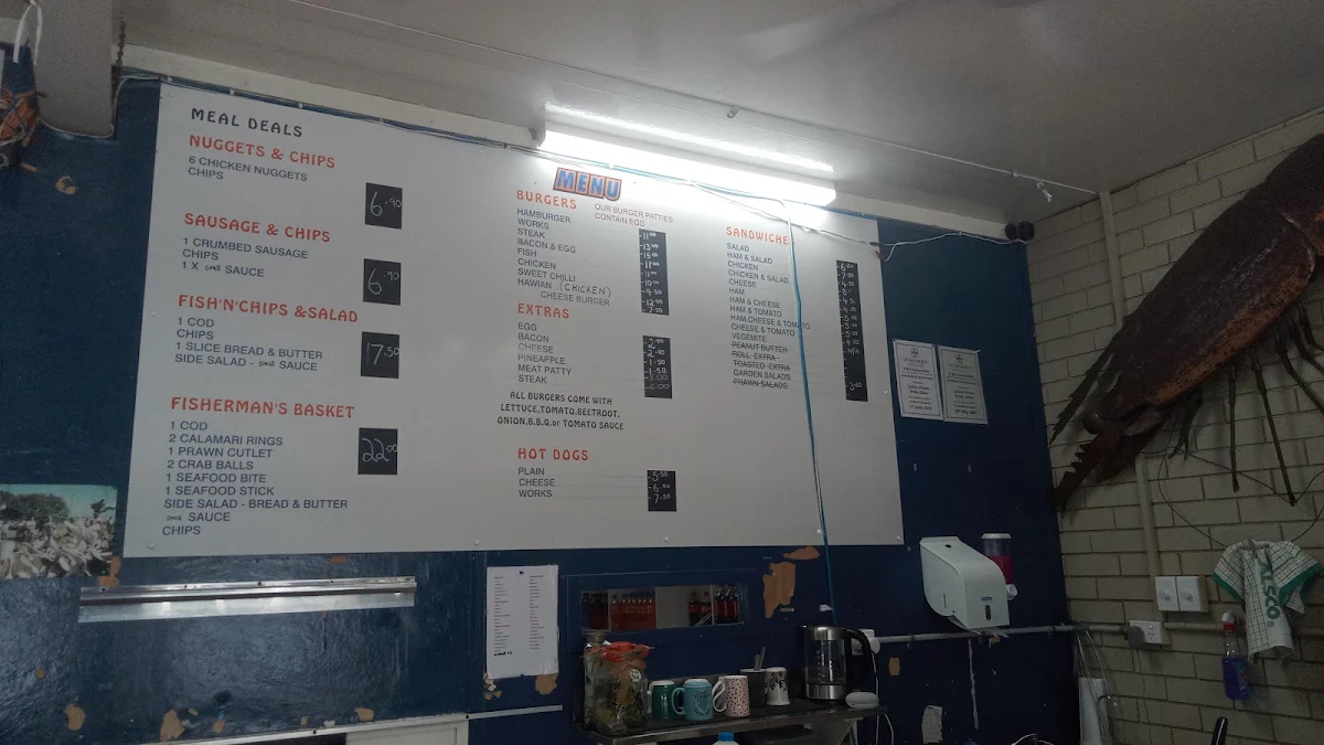 Menu, Golden Prawn Seafood and Takeaway