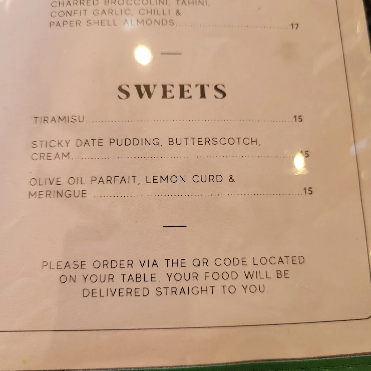 Menu, Lost Phoenix Farm