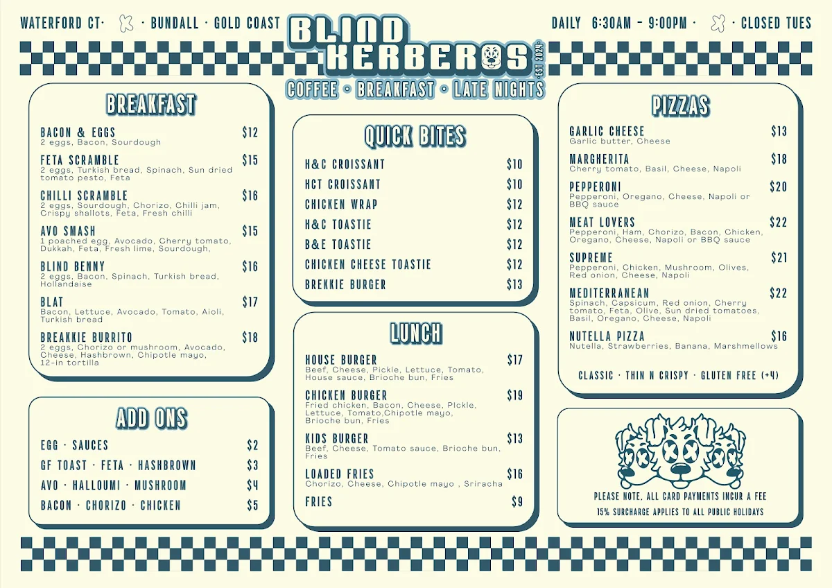 Menu, Blind Kerberos