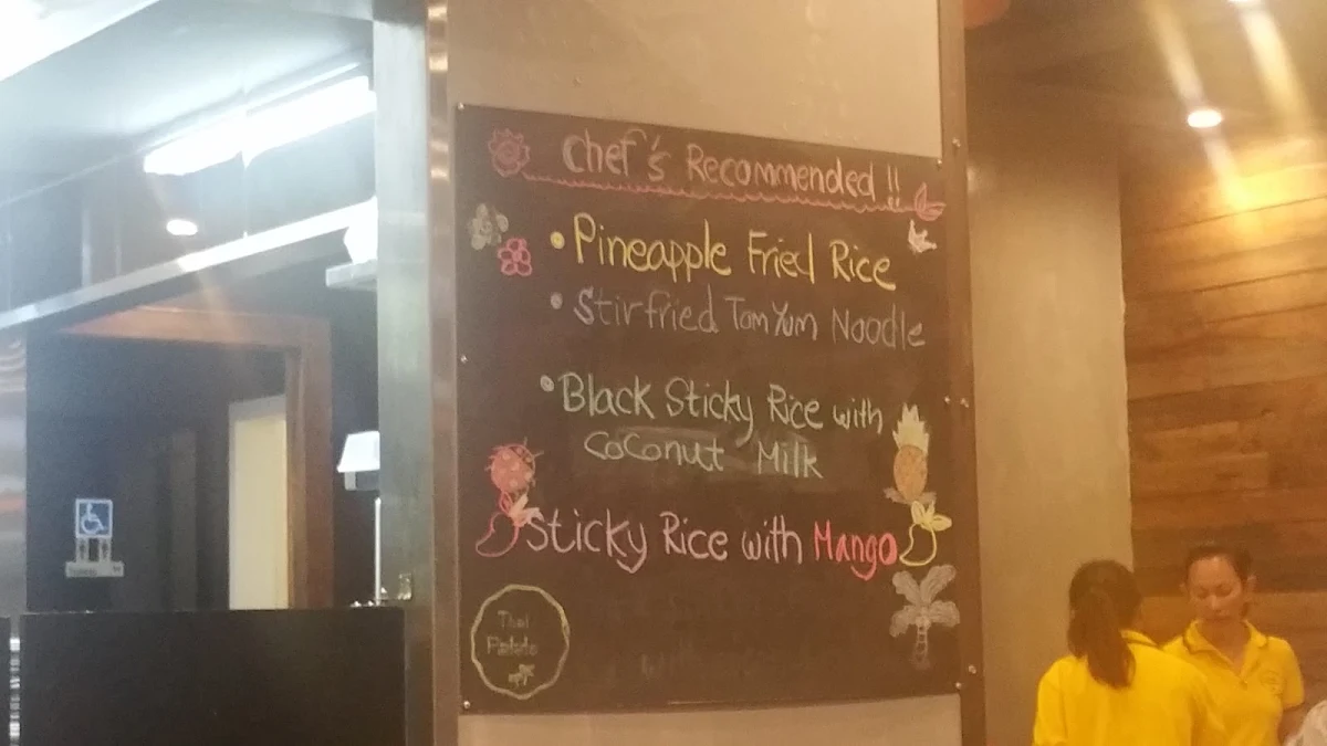 Menu, Thai Palate