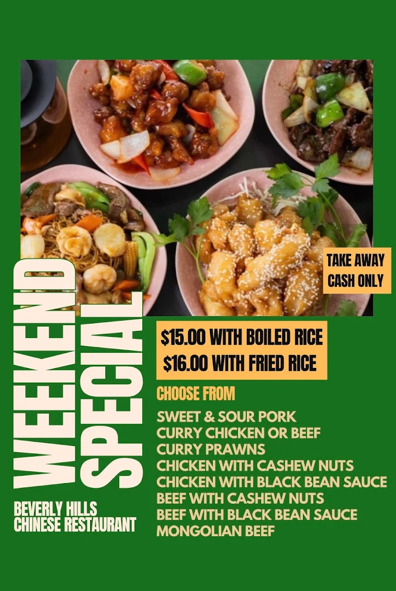 Menu, Beverly Hills Chinese Restaurant (游记小厨)