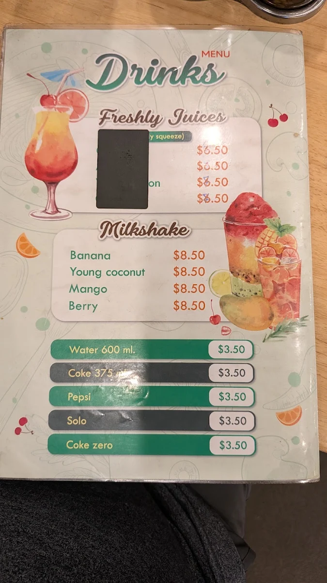 Menu, Phenthai