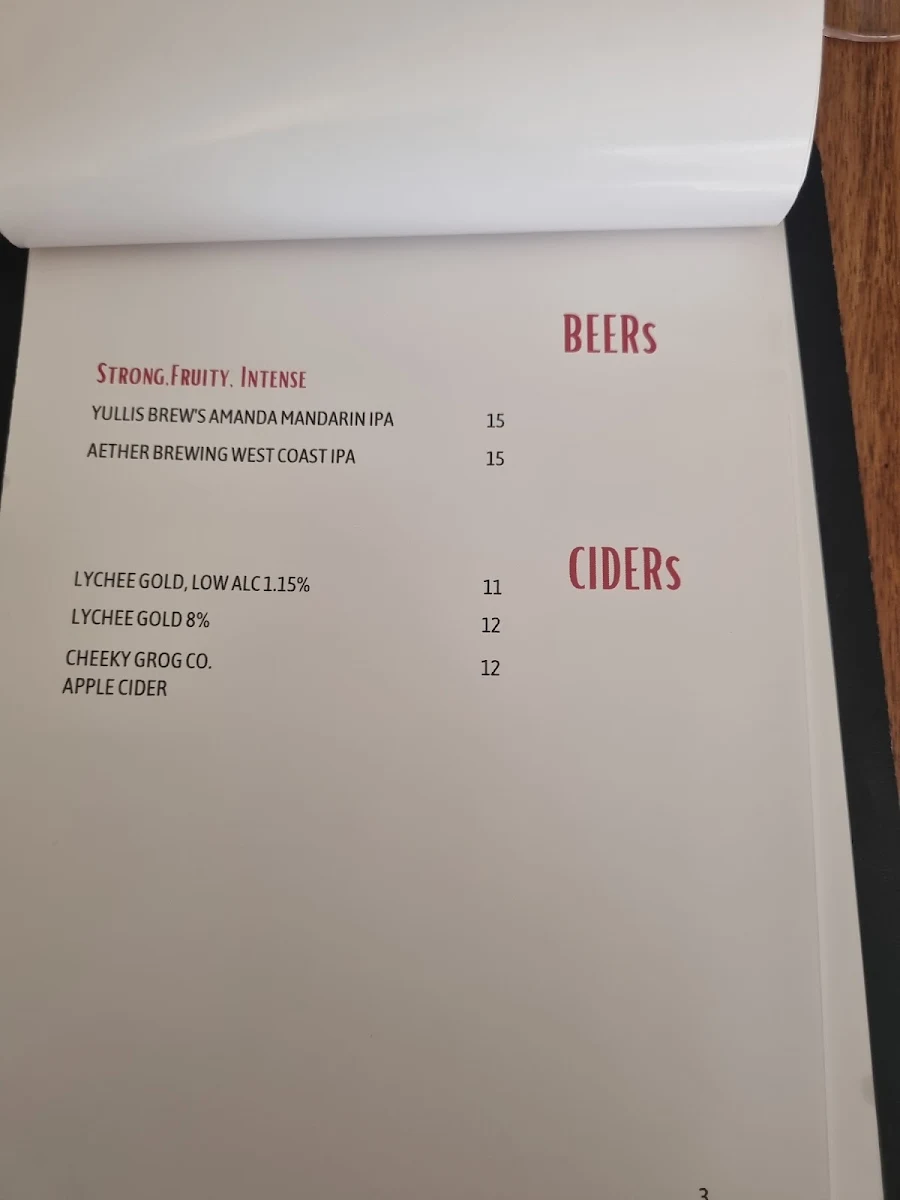 Menu, Bahjong