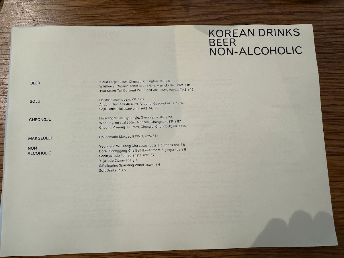Menu, Sang by Mabasa
